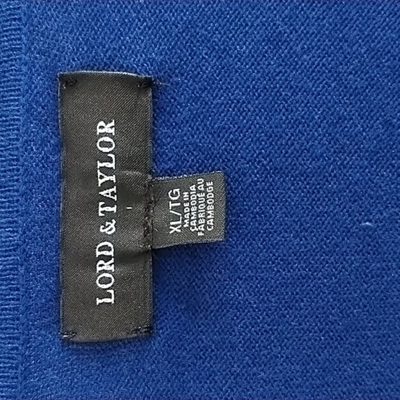 Lord & Taylor Cobalt Blue Open Front Cardigan Duster Sweater XL - Picture 2 of 11